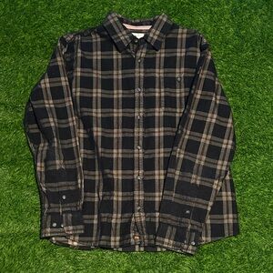 The Normal Brand Black and Brown Plaid Casual Shirt XL